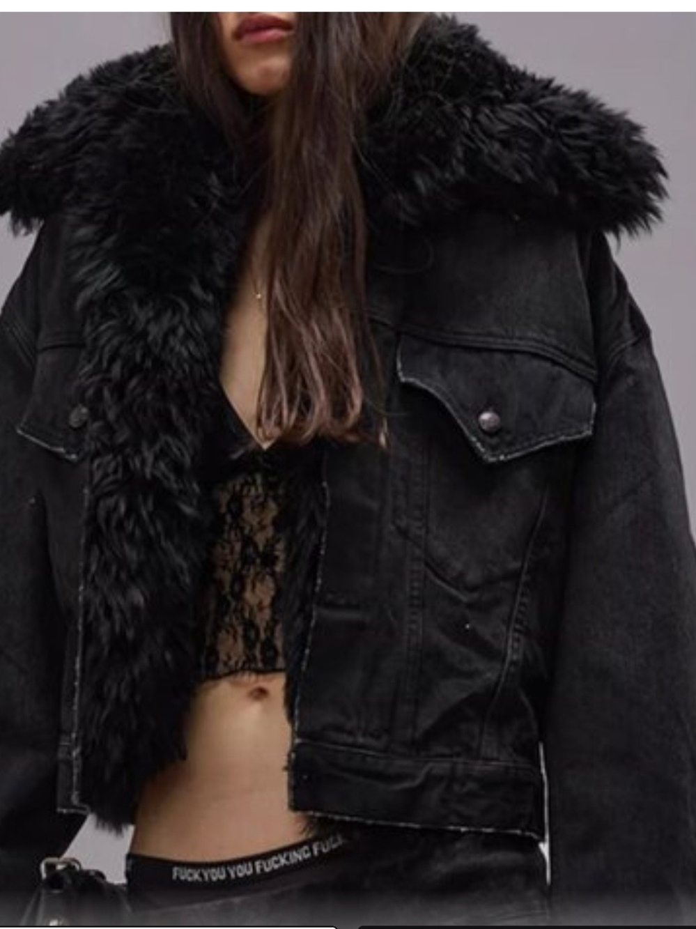 NWT R13 2 In 1 Eli Boxer Trucker Jacket Size XS Black